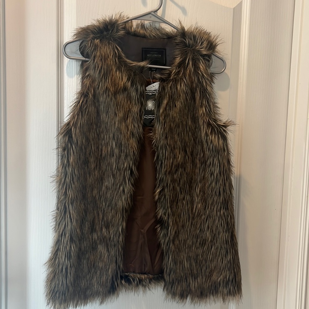 Faux fur vest